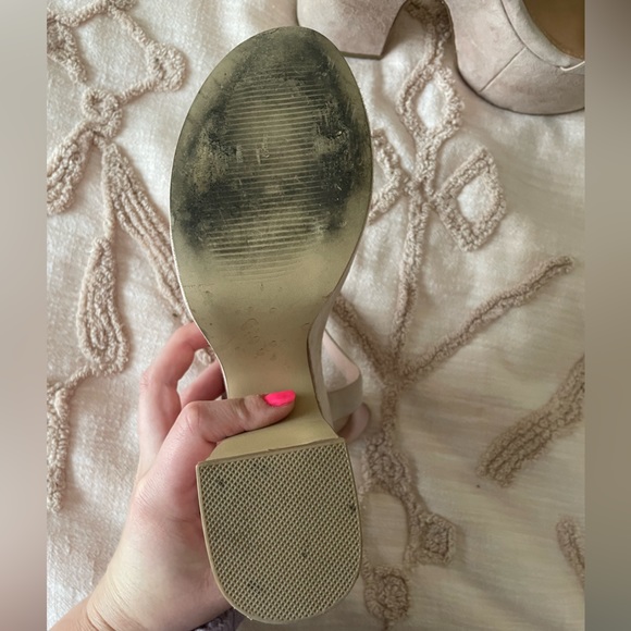 RARE Steve Madden Advice Suede Platform Sandal In Blush Size 7 - Picture 16 of 16